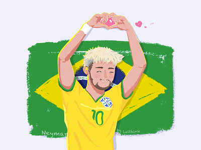 Neymar brazil cup illustration leithink lovely neymar world