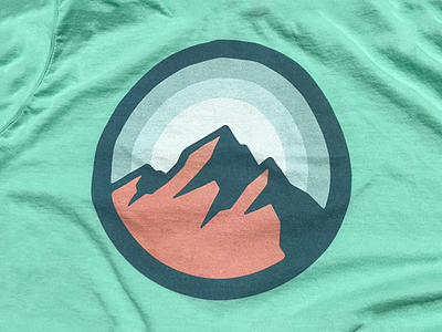 Mountain Shirt circle circular logo mountain mountains outdoors screenprint shirt t shirt wilderness