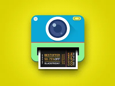 Camera Logo artwork branding cameralogo coupon discountcoupons flat illustration latesttrend logo modern ui ux