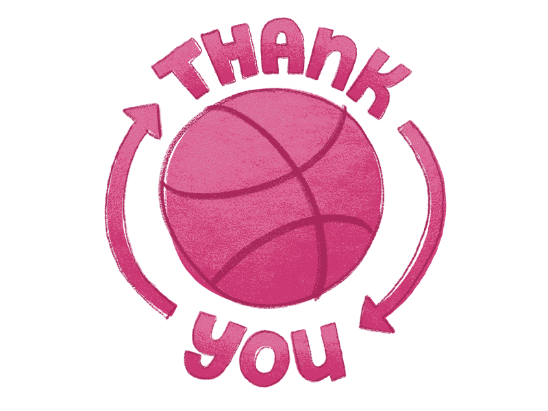 Hey Dribbblers! debut gif hellodribbble illustration texture thankyou typography