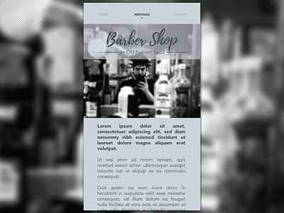 Blog Post - #DailyUI #035 barber blog blog post blogging mobile post uid uidesign uxd uxdesign website