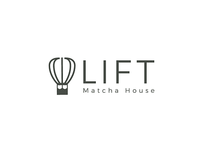 Hot Air Balloon Logo - Daily Logo Challenge 2/50 B&W balloon daily logo daily logo challenge hot air balloon lift logo matcha tea whisk