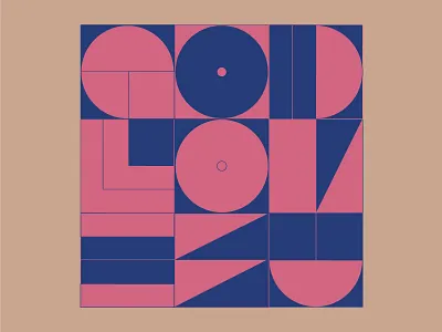 GLU abstract geometry lettering