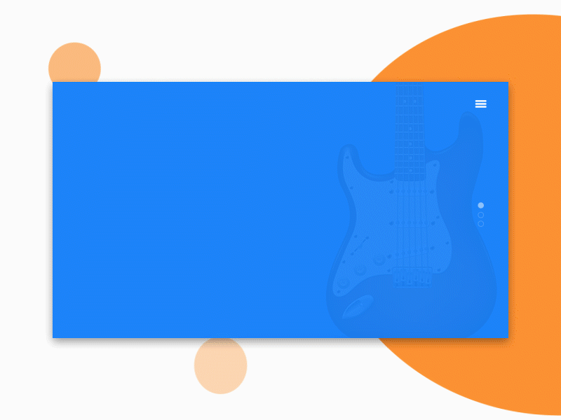 Guitar Shop ae animation circle design flat guitar shop ui ux