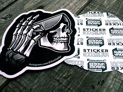 StickerXSticker Fest Illustration. design digital draw graphic design illustration illustration digital illustrator skull stay rotten texture type vector art