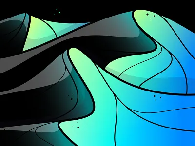 Alone in the dune #5 abstract design digital illustration illustrator landscape shapes