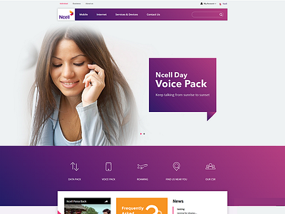 Ncell Axiata telecom uiux website