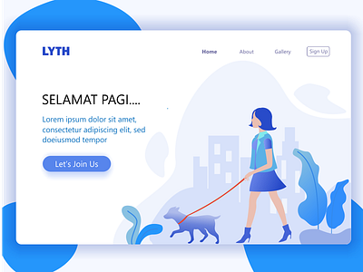 Landing Page design animal cat dog holiday home page landing page header pet pets summer walking web website