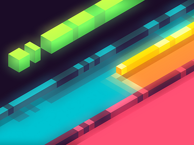 Lanes blue design glow green hexels isometric pink vector wallpaper yellow