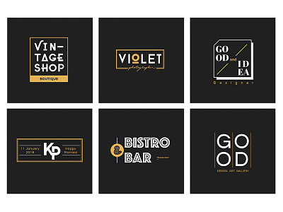 logo stamp banner banner logo typography vector