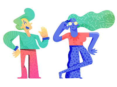 Stylo III character character design color gradients illustration shapes