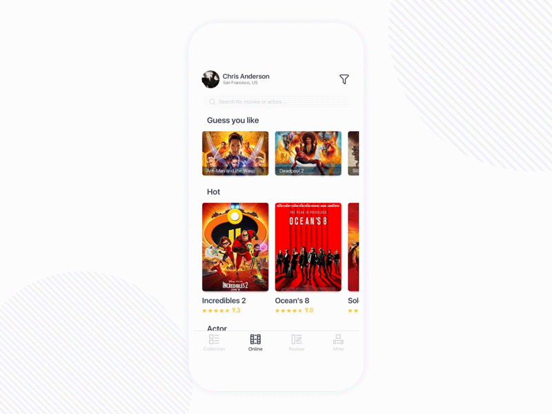 Movie Application Show V2 ui ux