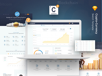 Crypto - Sketch Template crypto currency easy elegant sketch template to use trend
