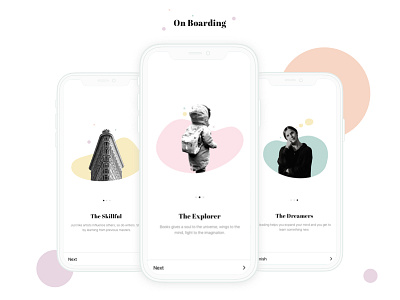 Day 2 - On Boarding - Reader App app clean design mobile on boarding reader app ui ux