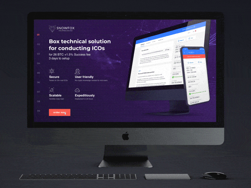 Website for the ICO company bitcoin ico website