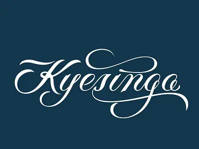 Kyesinga flourish lettering script