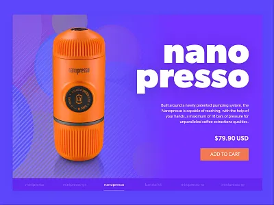 Nano Presso coffee nanopresso product ui ux wacaco