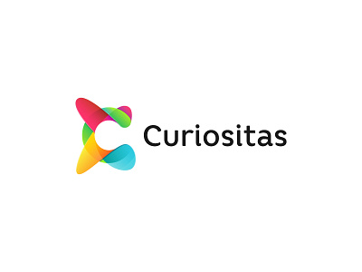 Curiositas c colorful gradient identity logodesign logomark motion