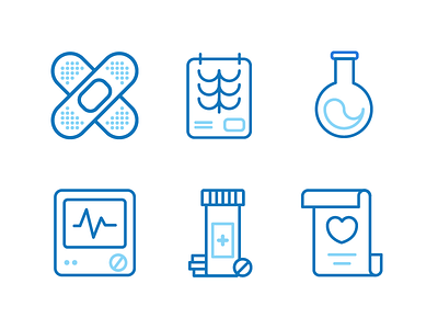 Health Icons bandaid health health line icons heartbeat icon icon design iconography medical medication vector xray