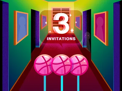 Come Play With Us flim illustration invitation shining