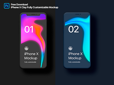 iPhone X Clay Fully Customizable Mockup design download free free mockup graphic iphone x iphonex mockup psd ui uiux user interface