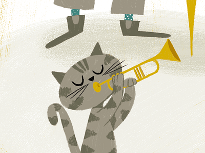 I love Jazz cat digital painting illustration jazz music photoshop