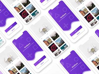 App Login Page, Cloud storage app cloud ios iphonex login mockup purple ui