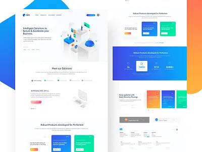 Homepage Redesign gradient homepage landing page ui