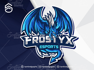 FROSTYX Logo Esport Mascot Team Sport Game brand branding character dragon esport logo mascot sport