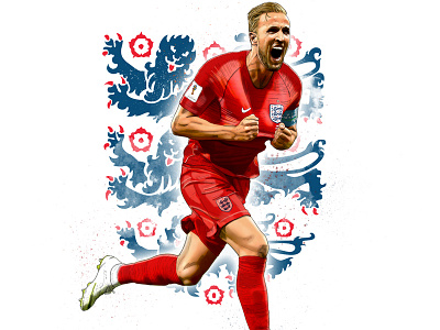 Harry Kane artwork digital painting football illustration photoshop world cup