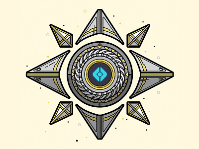 Sagira's Ghost Shell destiny ghost shell illustration symmetrical symmetry vector