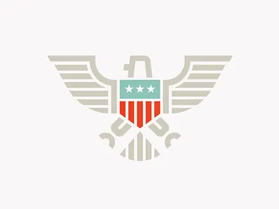 Eagle (Revised) america american crest eagle logo monoweight