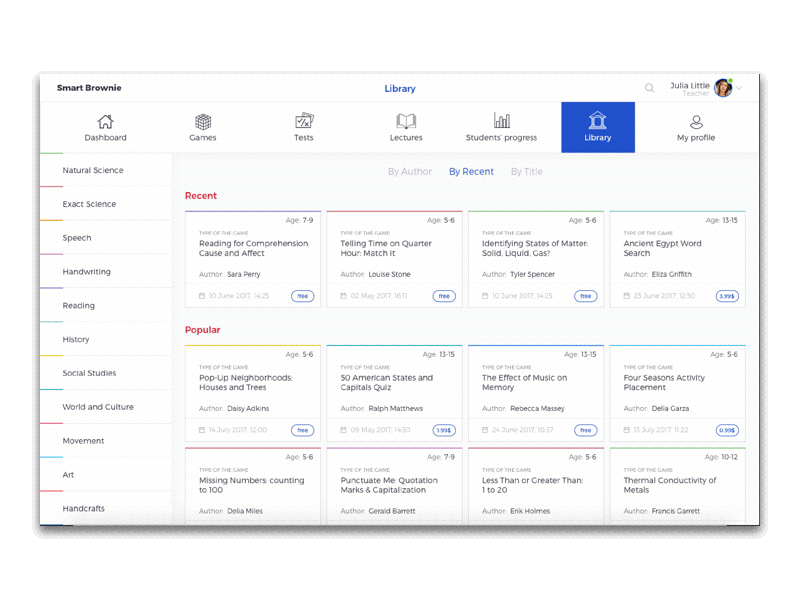 Educational Platform dashboard education lecture platform student teacher