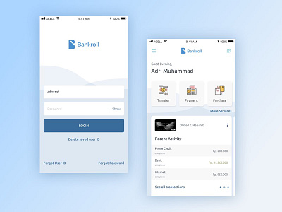 Mobile banking concept mobile app mobile banking ui design