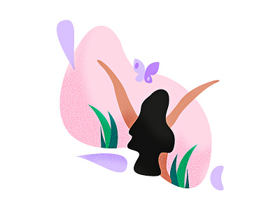 Sacred illustration illustrator lady pink sacred