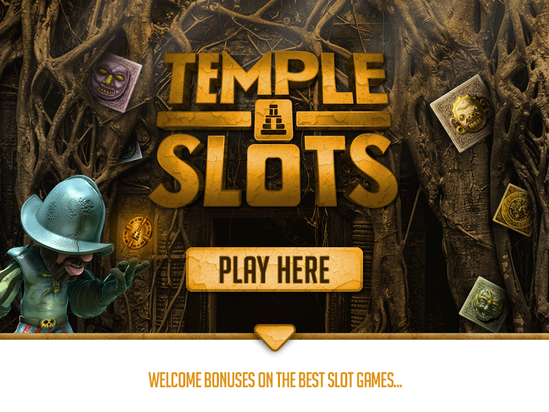 Temple Slots Logo and Brand aztec brand design detail gambling game icon illustration jungle logo process vector