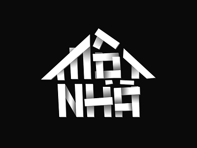 ♫ Một nhà ♪ black black and white home minimal music song typo typogaraphy typography white