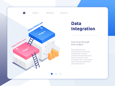 Data Integration data development explaination illustration integration interface isometric process window