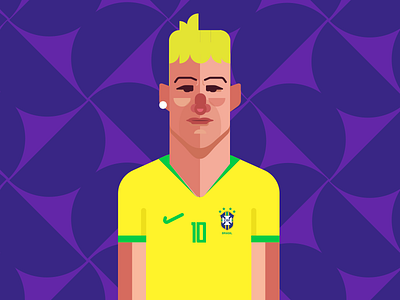 Neymar art creative design football neymar palyer vector