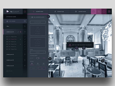 MQVR Interface - 2nd version 360 app backoffice controller dashboard edit interface ui ux visit vr hotspot