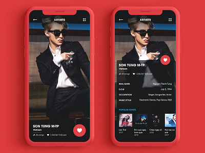 Artist Profile artist dailyui mobile music app profile singer ui