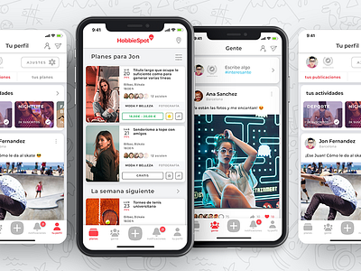 Hobbiespot app hobbies plans social ux design uxui