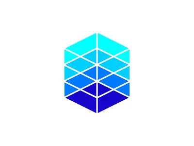 Box + Server Rack + Pentagon brand branding flat icon identity logo logo design logotype symbol type typography vector