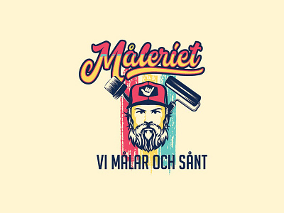 Maleriet hipster logo painter