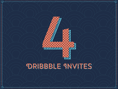 4 Dribbble Invites! (Important: READ!) draft dribbble invites illustration invitations invite