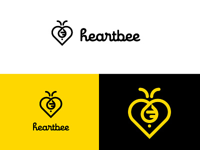 Heartbee branding design graphic logo type typography