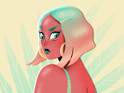 Girl with cat eyes character digitalart drawthisinyourstyle illustration style vectors woman womenwhodraw