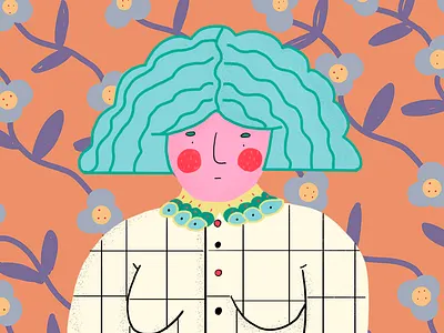 A woman grid pattern texture woman