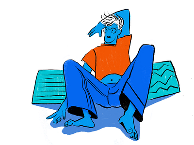 Lounging Boyfriend Series #1 illustration ipad