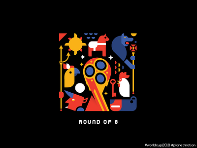 Round of 8 belgium brazil croatia england football france illustration russia sweden uruguay worldcup